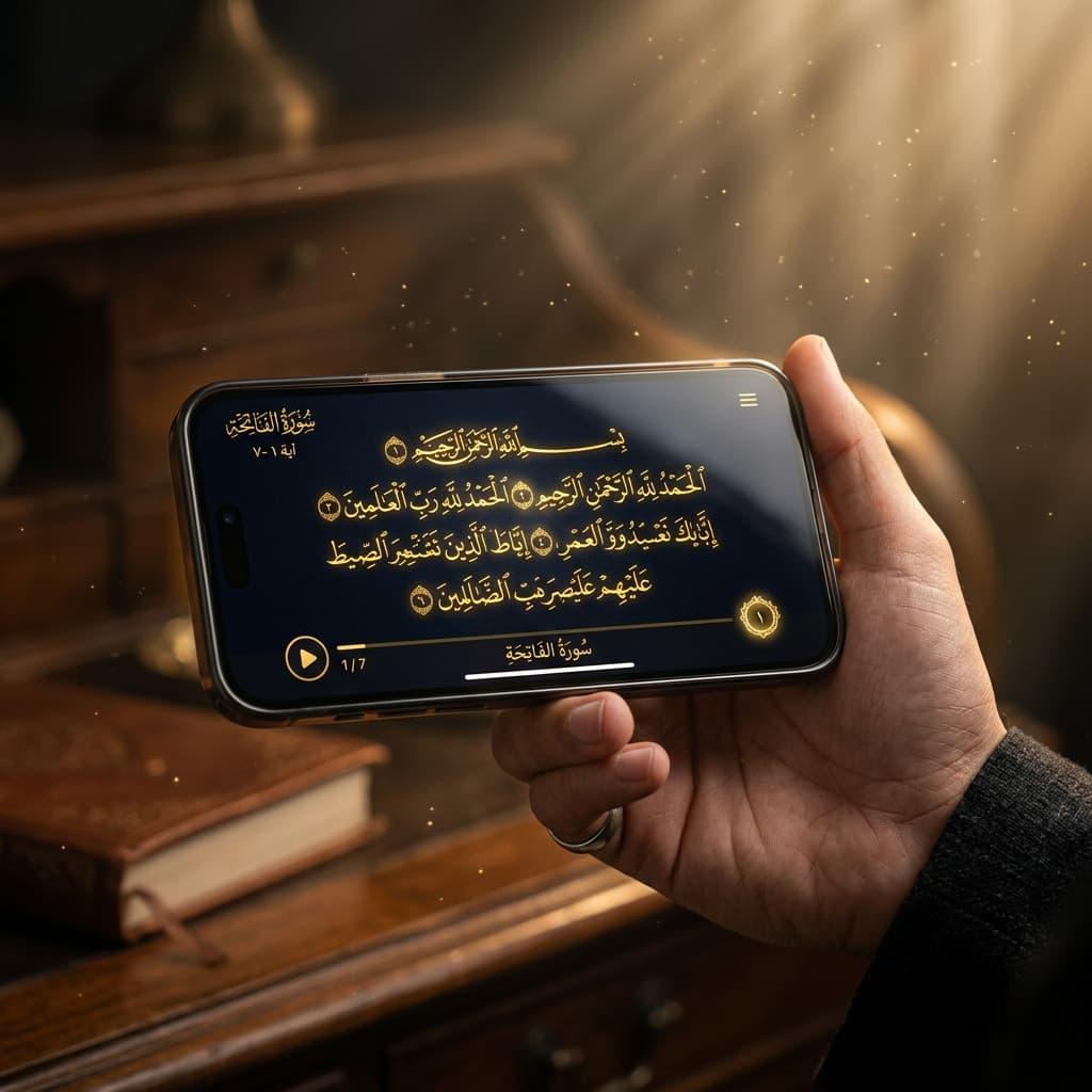 iHafidh Golden Quran - Handheld Perspective